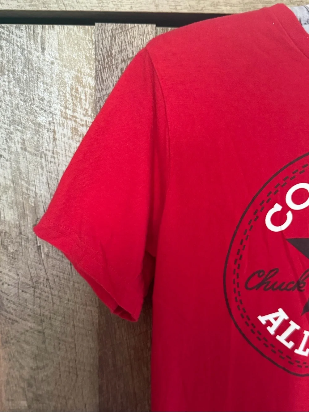 Youth Size L Converse Chuck Taylor All Star Red Logo Tee